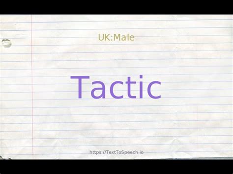 tactics thesaurus|TACTIC .